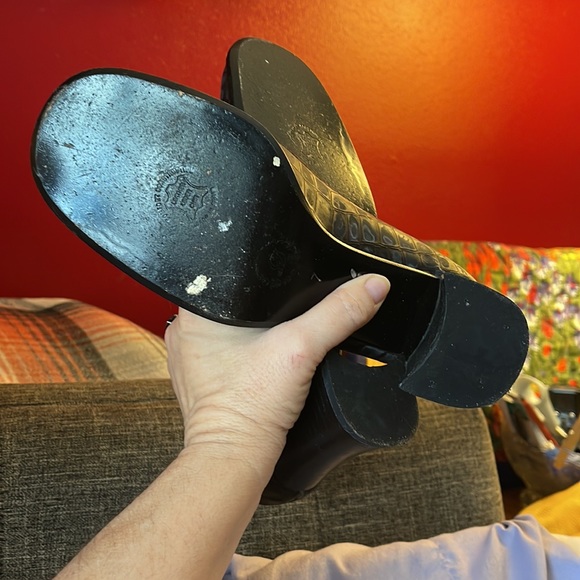 Delman chunk heel brown & black - Picture 4 of 4